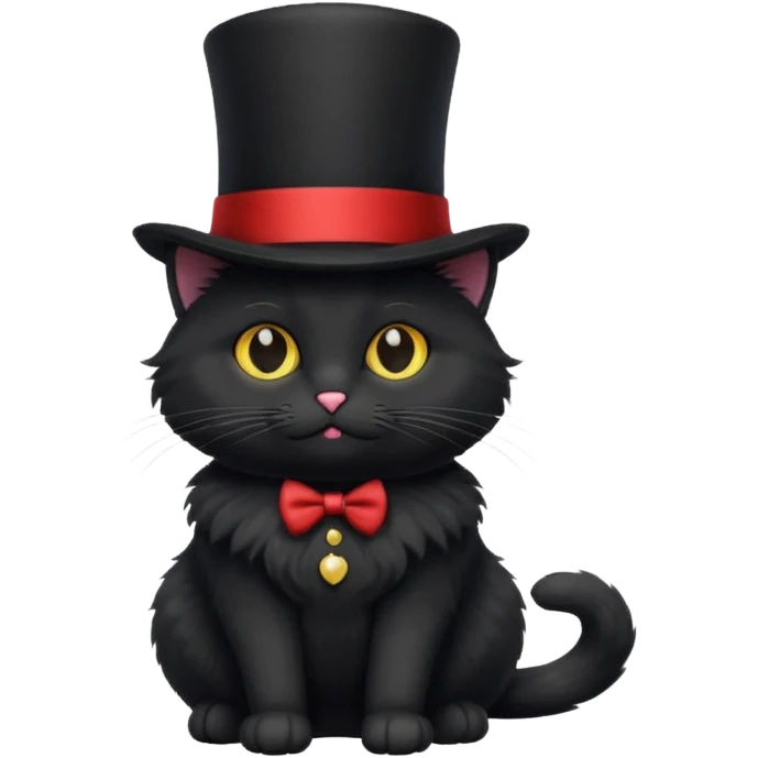 cat wearing a tophat emoji