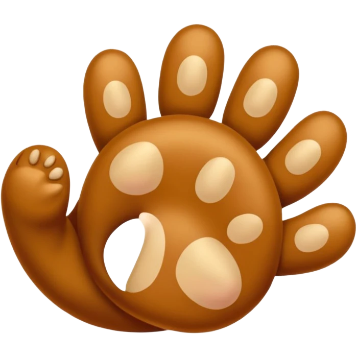 An adult Labrador's paw giving a thumbs up. emoji