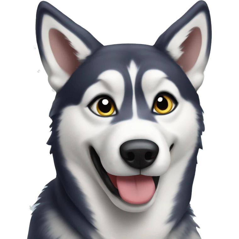 Husky dog Christmas  emoji