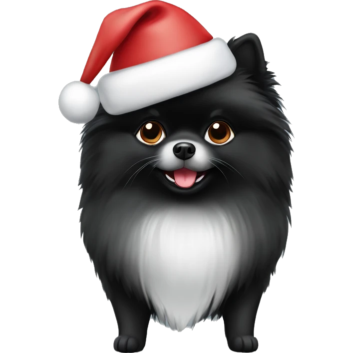 Black Pomerania and Christmas  emoji
