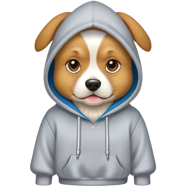 Dog wearing a hoodie emoji