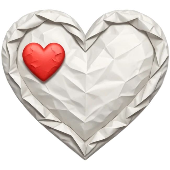 heart with a paper cutout look emoji