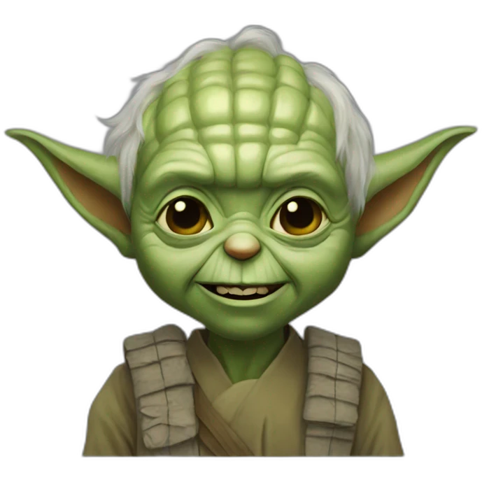Yoda Ukrainian army smile  emoji