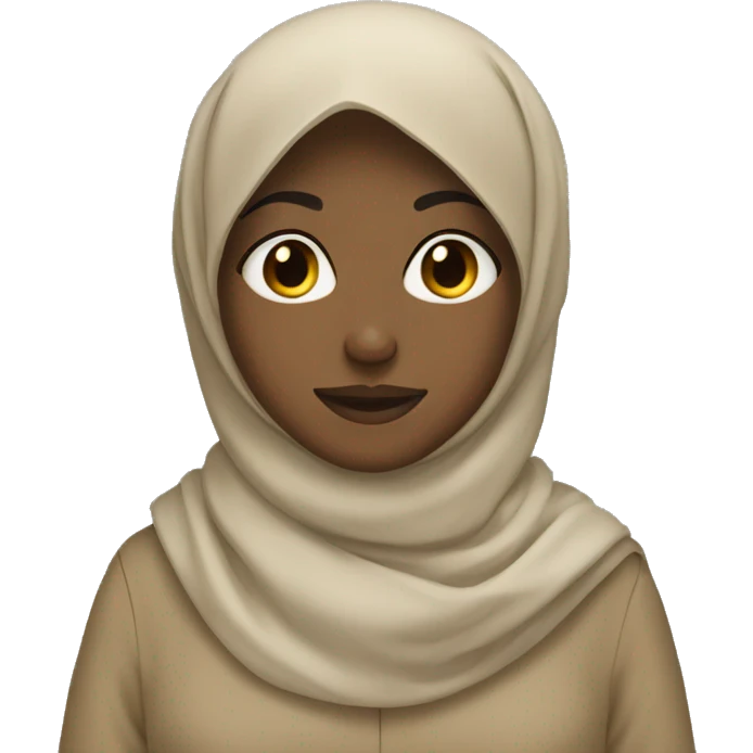 Girl wearing beige hijab emoji