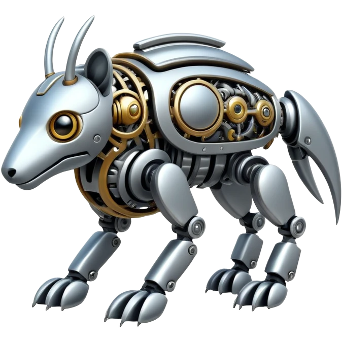Futuristic mechanical alloy animal-creature emoji