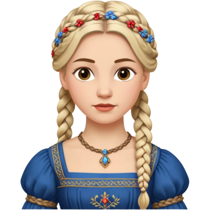 medieval braided woman emoji