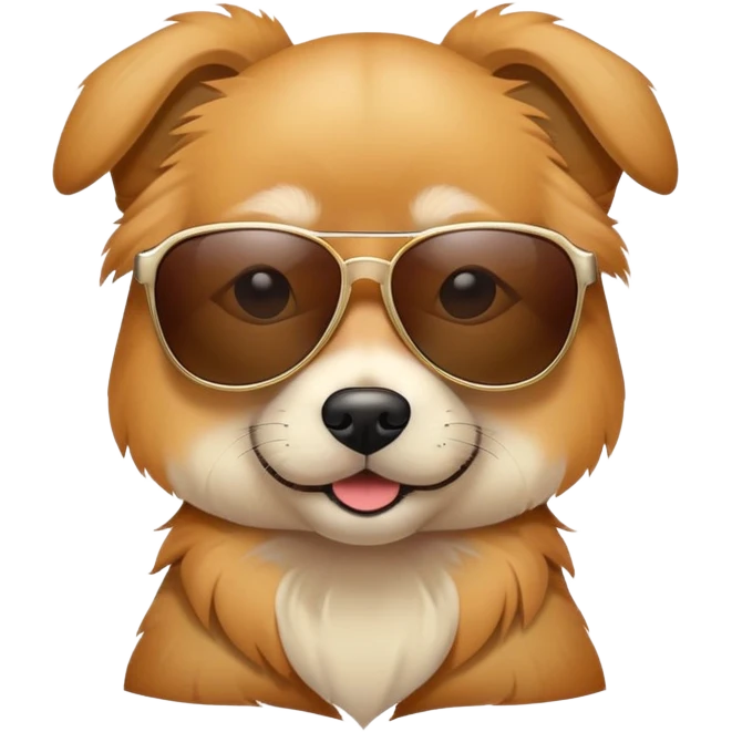 Dog wearing sunglasses  emoji