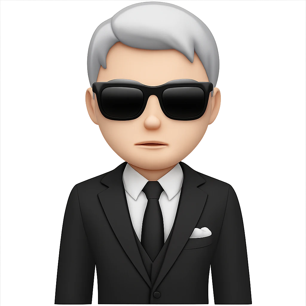 Edit this image of an inversionista emoji with sunglasses. Remove the background so the emoji is isolated with no background. emoji