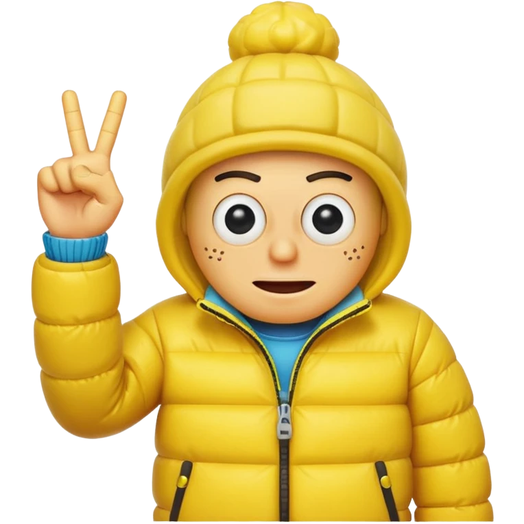 SpongeBob with a puffer jacket sticking up the middle finger emoji