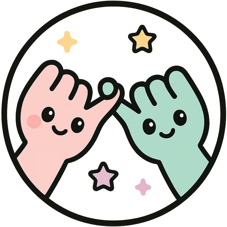 little alchemy style icon
subject: a promise
border: medium-black
shape: round, circular
background: white
style: full color fill with medium black outlining emoji