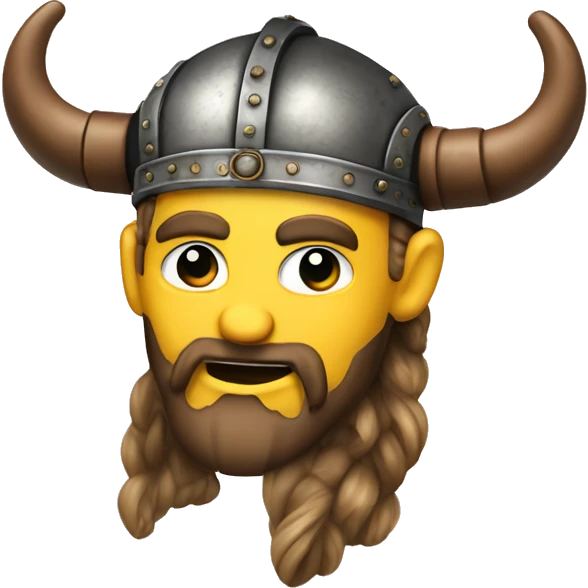 Waving Viking Emoji in Steampunk Style emoji