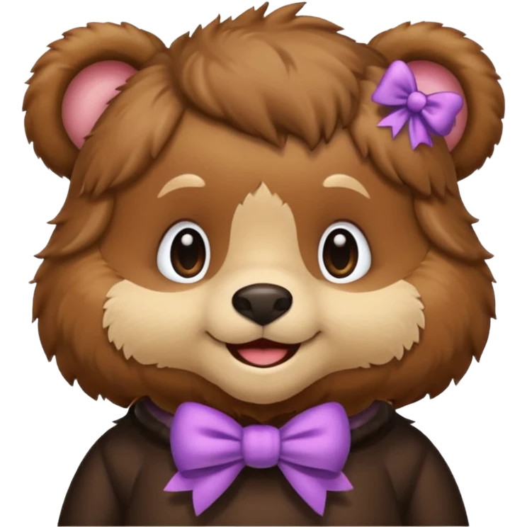 Cozy Bear with a bow emoji