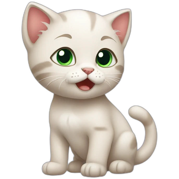 Kitten that is going to cry emoji