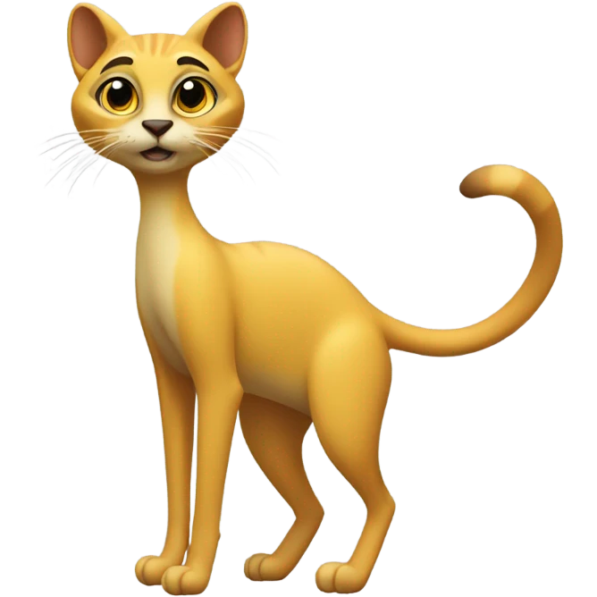 Yello cat like Meerkat emoji