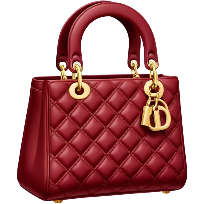 lady dior dark red bag emoji