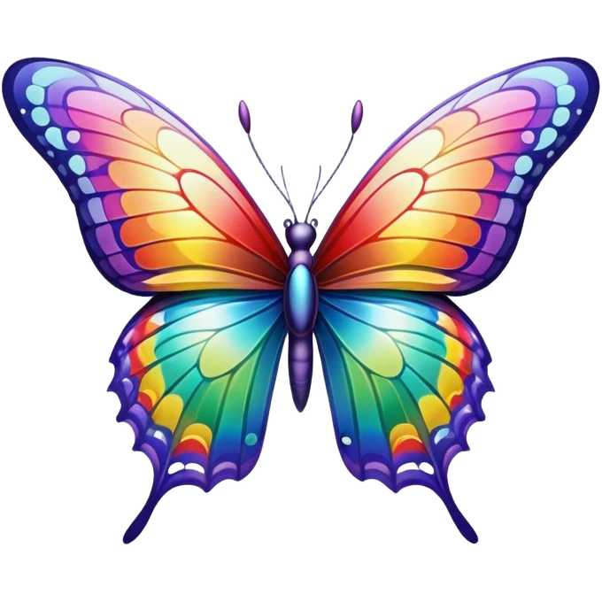 rainbow butterfly emoji