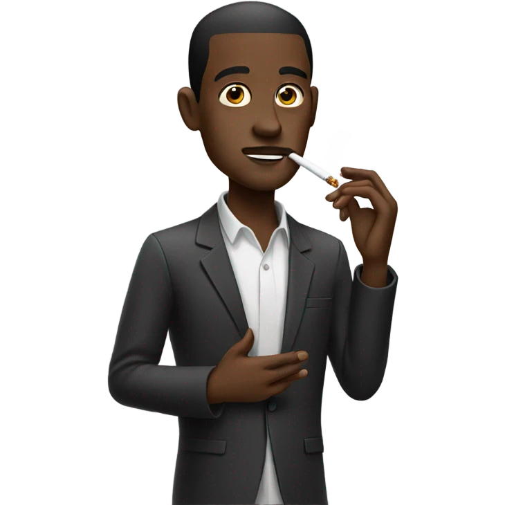 black man smoking  emoji