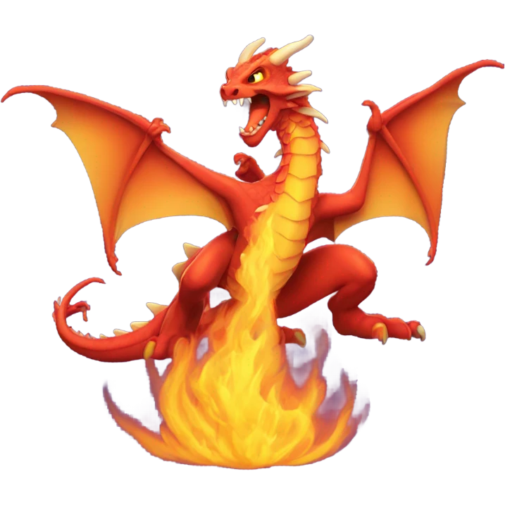 dragon with fire emoji