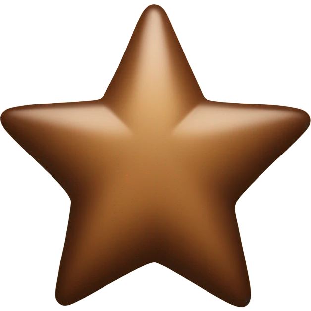 Brown shiny star emoji