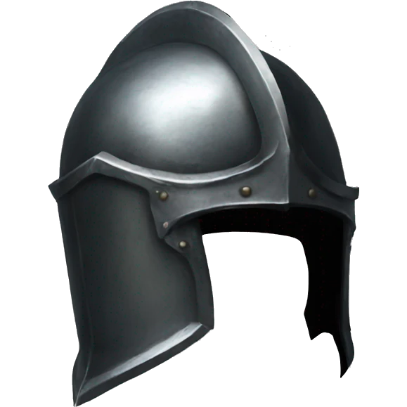 metal knight helmet with visor dark souls emoji