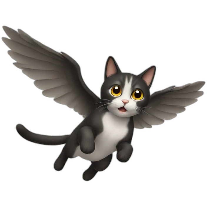 flying cat emoji