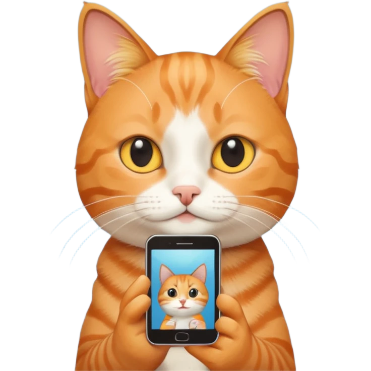Cat live streaming emoji