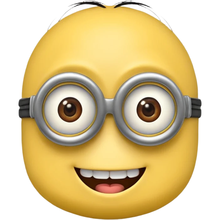 Minion emoji with a round head  emoji