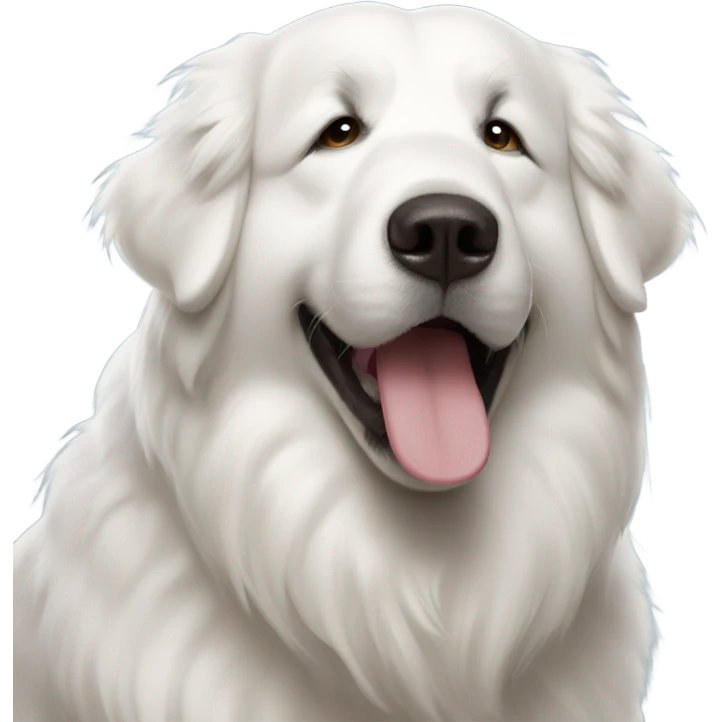 Great Pyrenees winking emoji