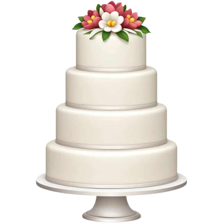 wedding cake white 3 tier emoji