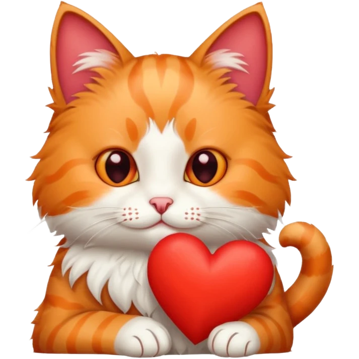 Valentine cat emoji