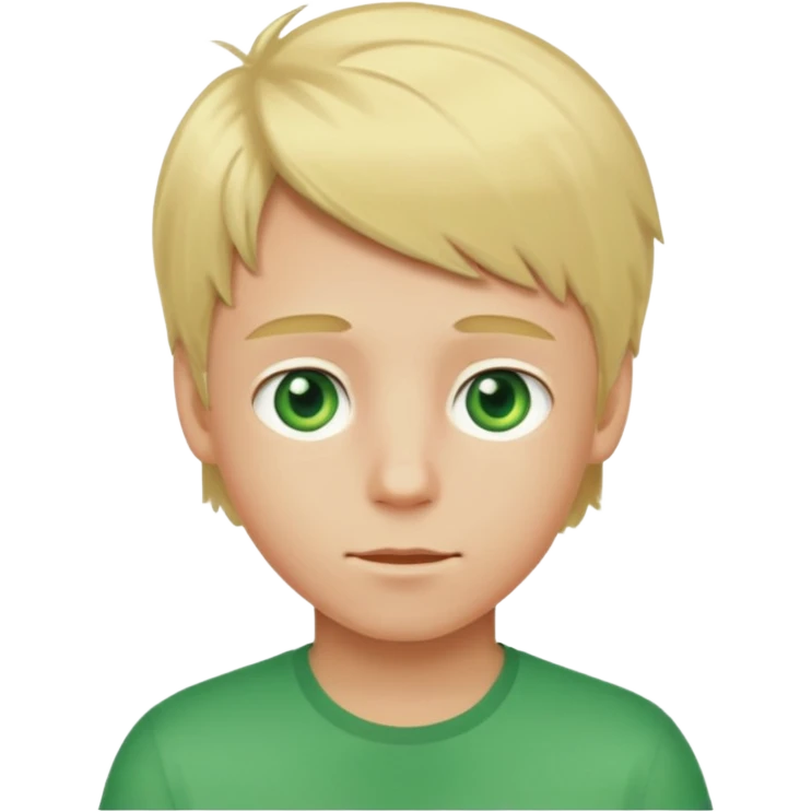 Ragazzo biondo con gli occhi verde chiaro emoji