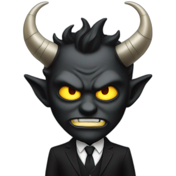 Demon in black suit  emoji