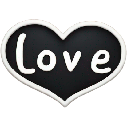 Heart with text LOVE emoji