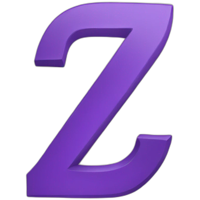 Purple z letter as a dollar symbol emoji