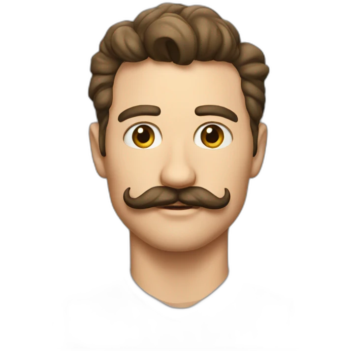 beau cunningham moustache really cool dude emoji