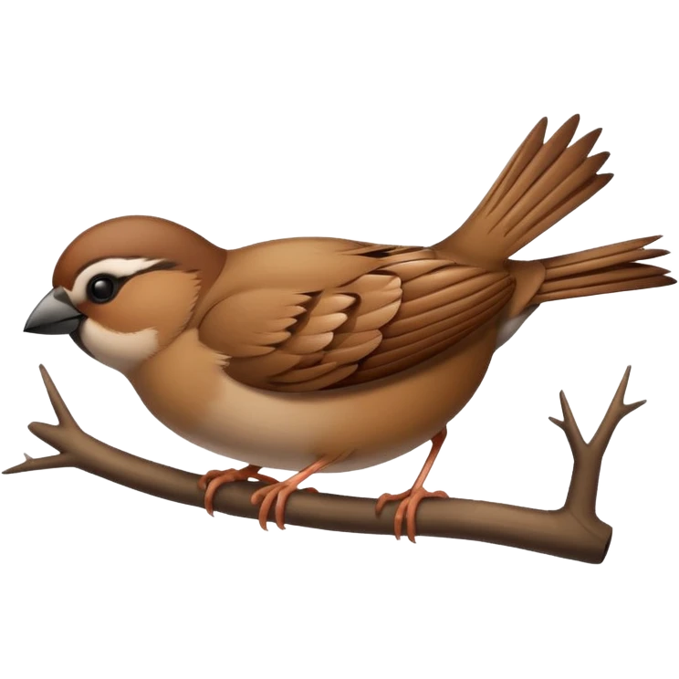 A sparrow is sleeping emoji
