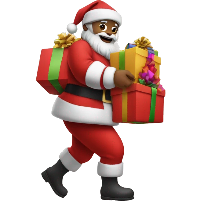 Santa carrying presents emoji