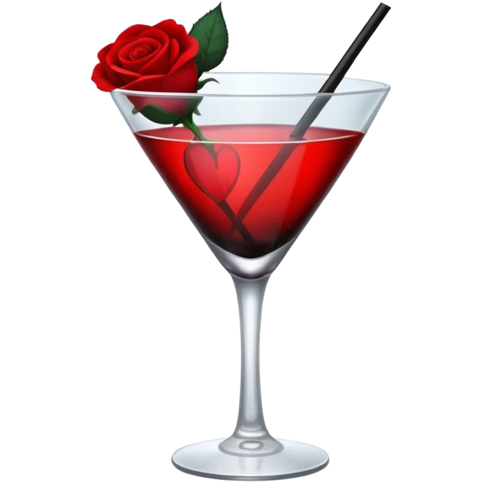 🍸+🍹+🖤+🌹 emoji