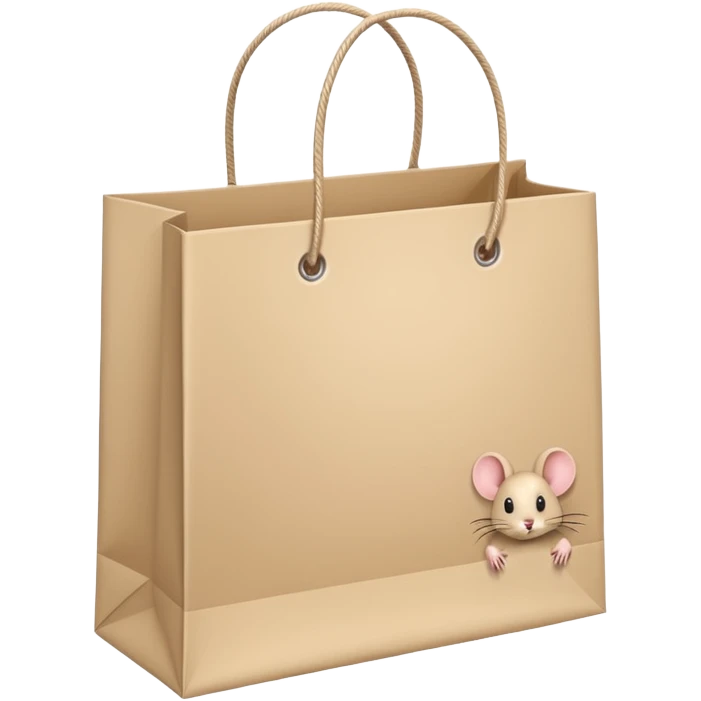 shopping bag with a mouse cursor emoji