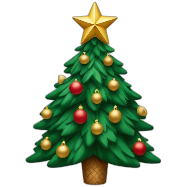 Christmas tree with a star from Gucci emoji