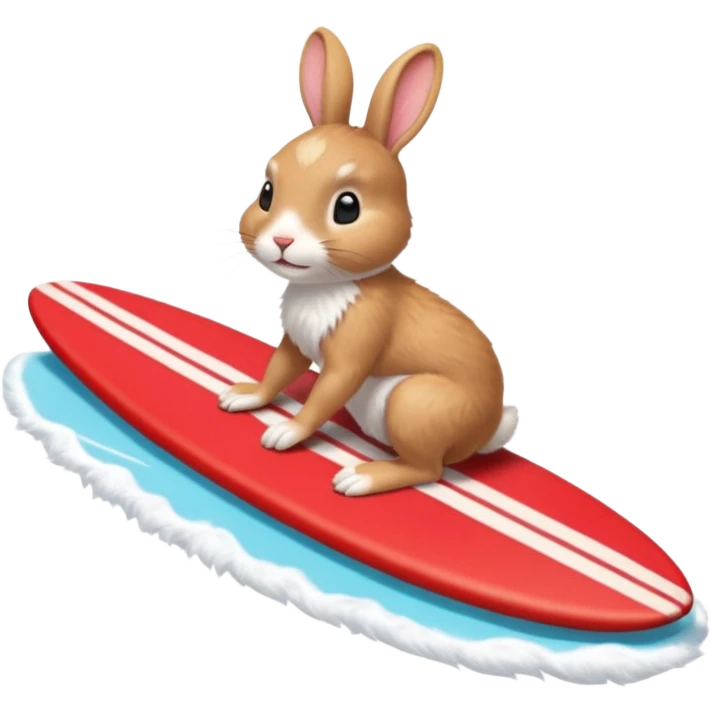 rabbit-riding-a-red-surfboard emoji