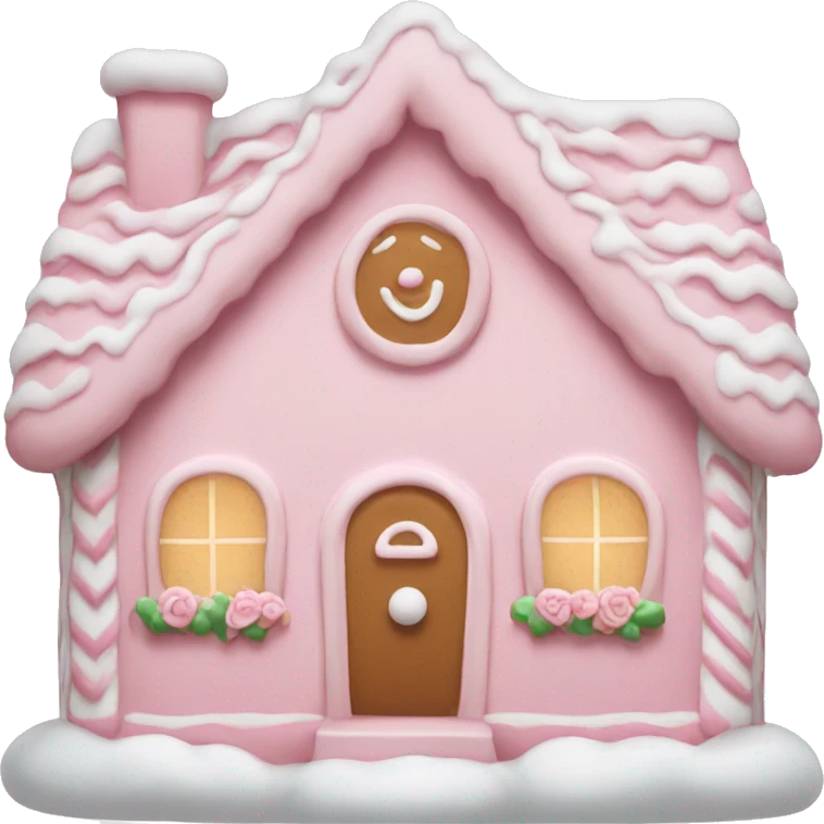 pale pink gingerbread house emoji
