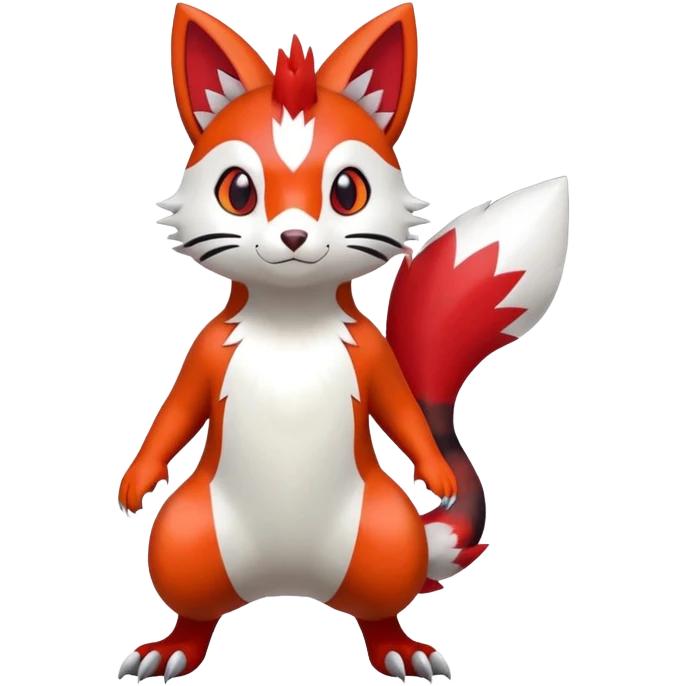 Shiny Furret-Litten-Zangoose-Hybrid (Full body) emoji