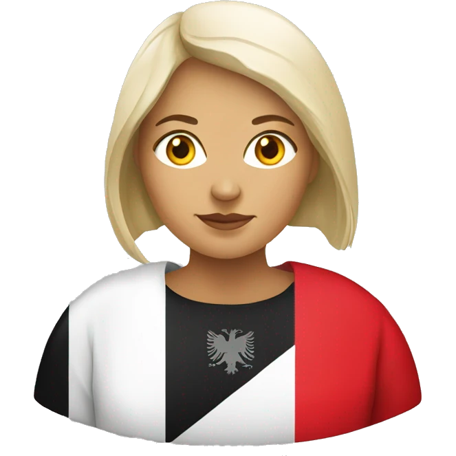 a women with albania flag emoji