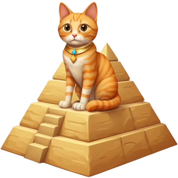 Cat on pyramid  emoji