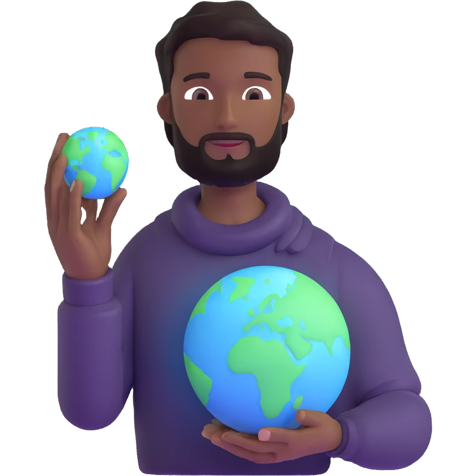 godlike man holding the Earth, glowing aura emoji