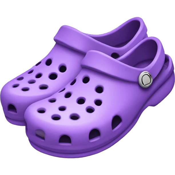 Purple pastel crocs emoji
