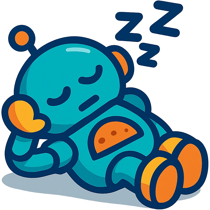 sleeping robot emoji