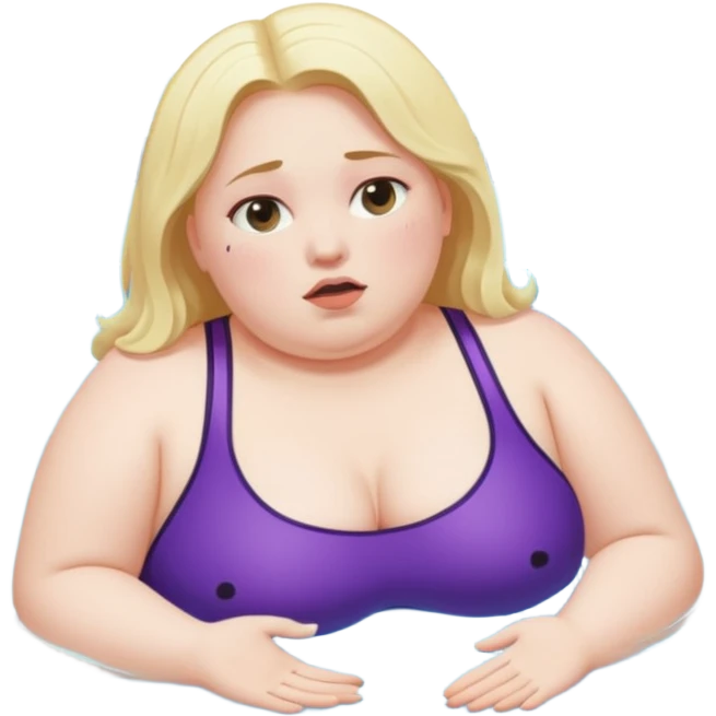 Fat girl drowning other girl in pool emoji
