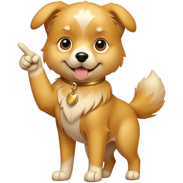 Dog pointing emoji